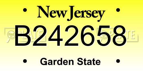 B242658 New Jersey License Plate