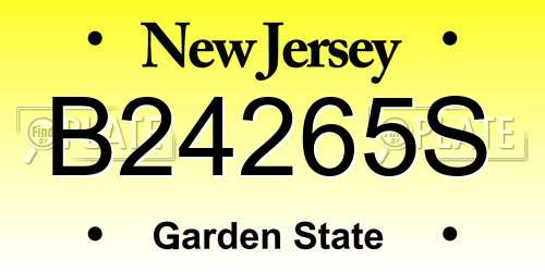 B24265S New Jersey License Plate