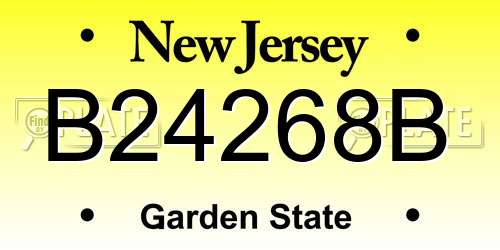 B24268B New Jersey License Plate