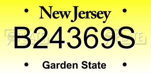 B24369S New Jersey License Plate