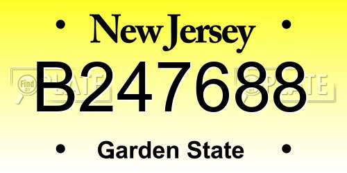 B247688 New Jersey License Plate