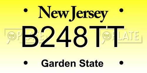 B248TT New Jersey License Plate