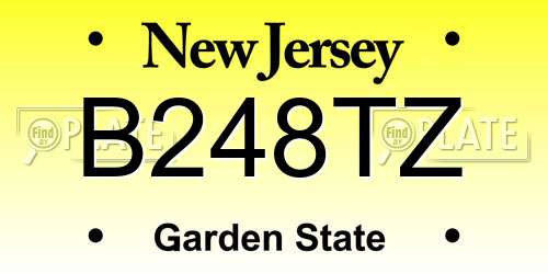 B248TZ New Jersey License Plate
