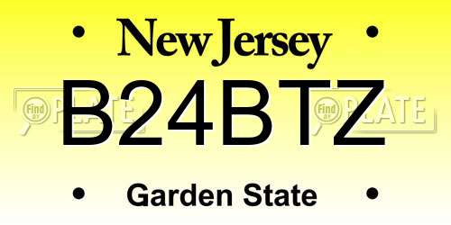 B24BTZ New Jersey License Plate