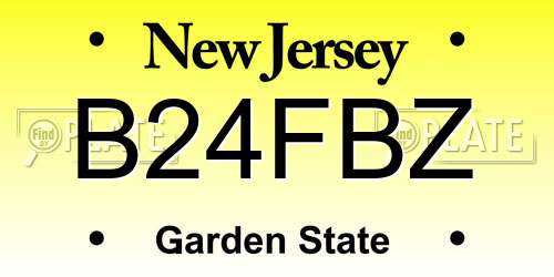 B24FBZ New Jersey License Plate