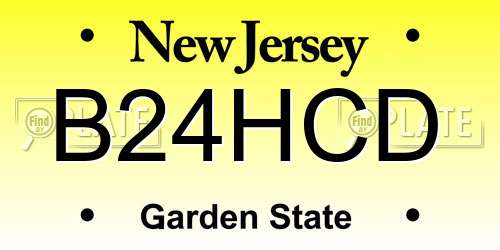 B24HCD New Jersey License Plate
