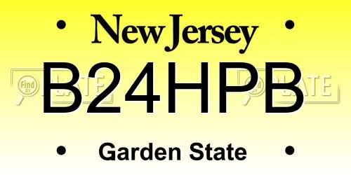 B24HPB New Jersey License Plate