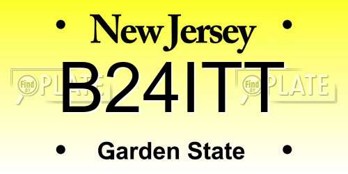 B24ITT New Jersey License Plate
