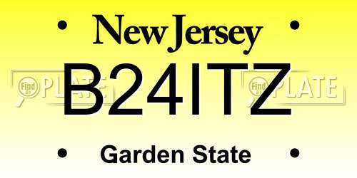 B24ITZ New Jersey License Plate