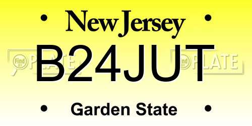 B24JUT New Jersey License Plate