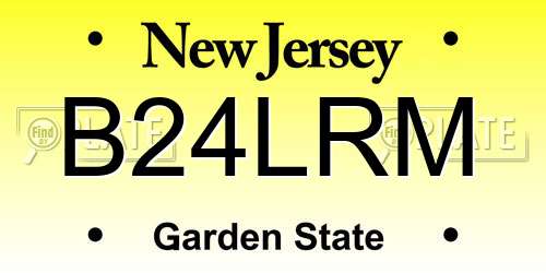 B24LRM New Jersey License Plate