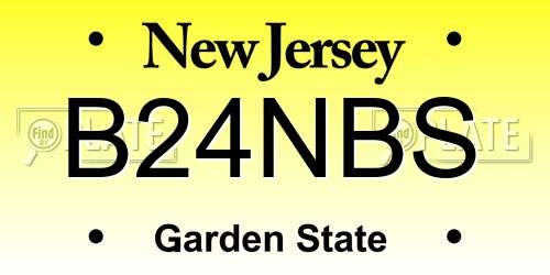 B24NBS New Jersey License Plate
