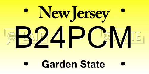 B24PCM New Jersey License Plate