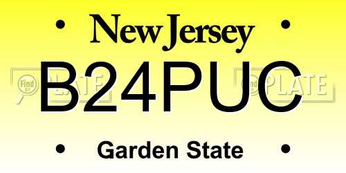 B24PUC New Jersey License Plate