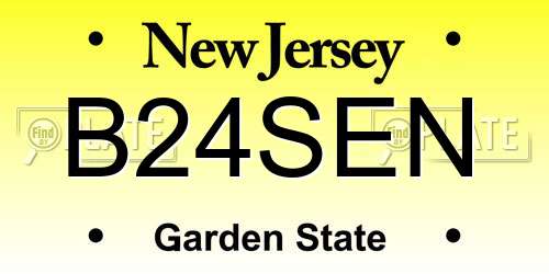 B24SEN New Jersey License Plate