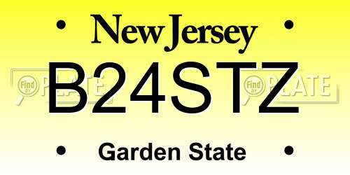 B24STZ New Jersey License Plate