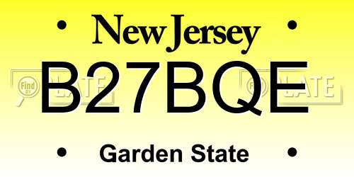 B27BQE New Jersey License Plate