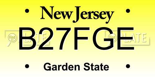 B27FGE New Jersey License Plate