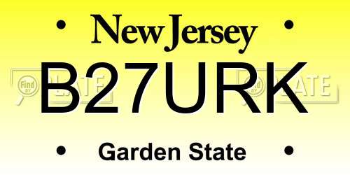 B27URK New Jersey License Plate