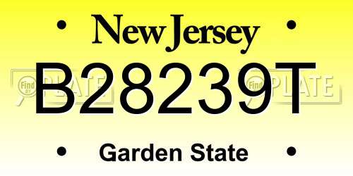 B28239T New Jersey License Plate