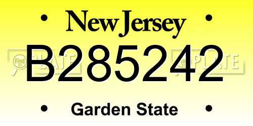 B285242 New Jersey License Plate