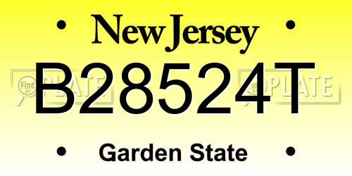 B28524T New Jersey License Plate