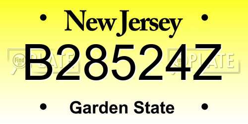 B28524Z New Jersey License Plate