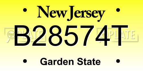 B28574T New Jersey License Plate