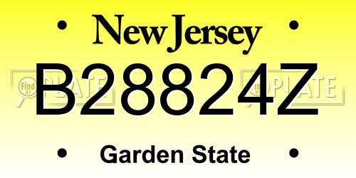 B28824Z New Jersey License Plate