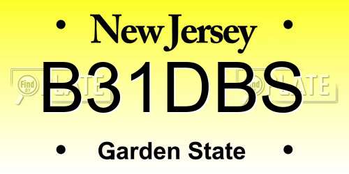 B31DBS New Jersey License Plate