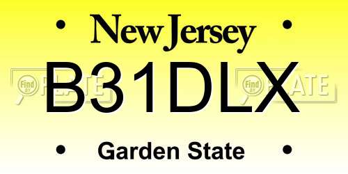 B31DLX New Jersey License Plate