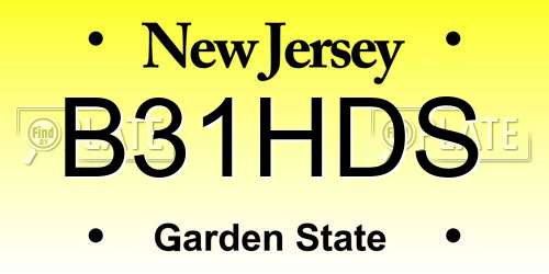 B31HDS New Jersey License Plate