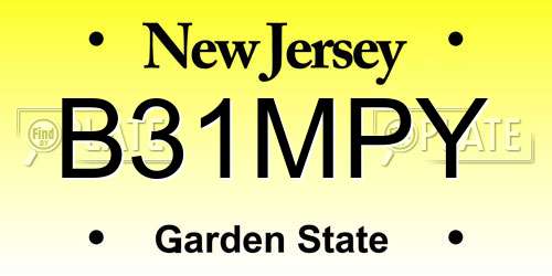 B31MPY New Jersey License Plate