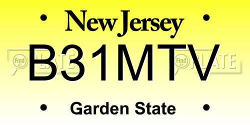 B31MTV New Jersey License Plate