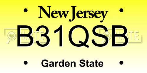 B31QSB New Jersey License Plate