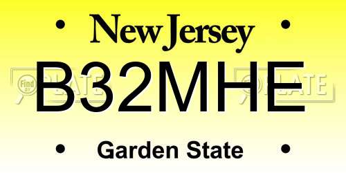 B32MHE New Jersey License Plate