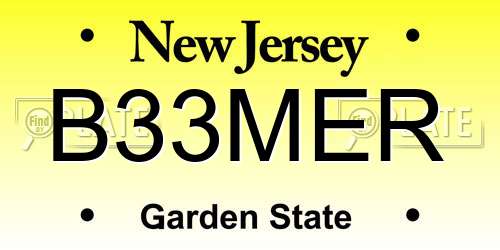 B33MER New Jersey License Plate