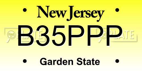 B35PPP New Jersey License Plate