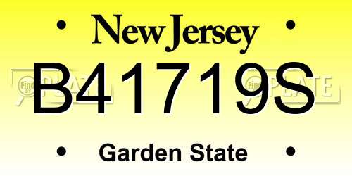 B41719S New Jersey License Plate