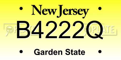 B4222Q New Jersey License Plate
