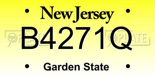 B4271Q New Jersey License Plate