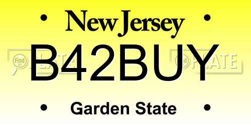 B42BUY New Jersey License Plate