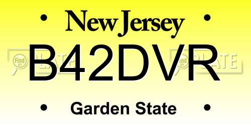 B42DVR New Jersey License Plate
