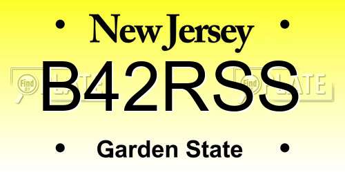 B42RSS New Jersey License Plate