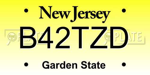 B42TZD New Jersey License Plate