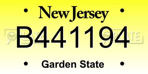 B441194 New Jersey License Plate