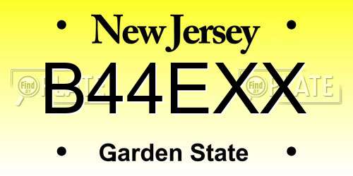 B44EXX New Jersey License Plate
