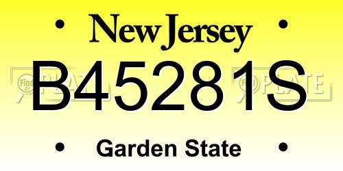 B45281S New Jersey License Plate
