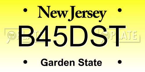 B45DST New Jersey License Plate