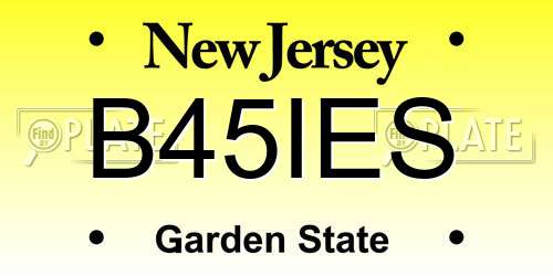 B45IES New Jersey License Plate